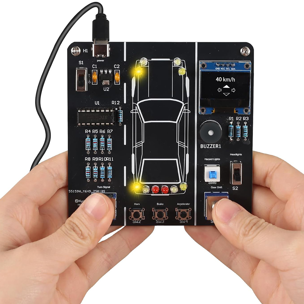 Diy Electronics Learning Kit - Simulazione di guida per auto fai-da-te