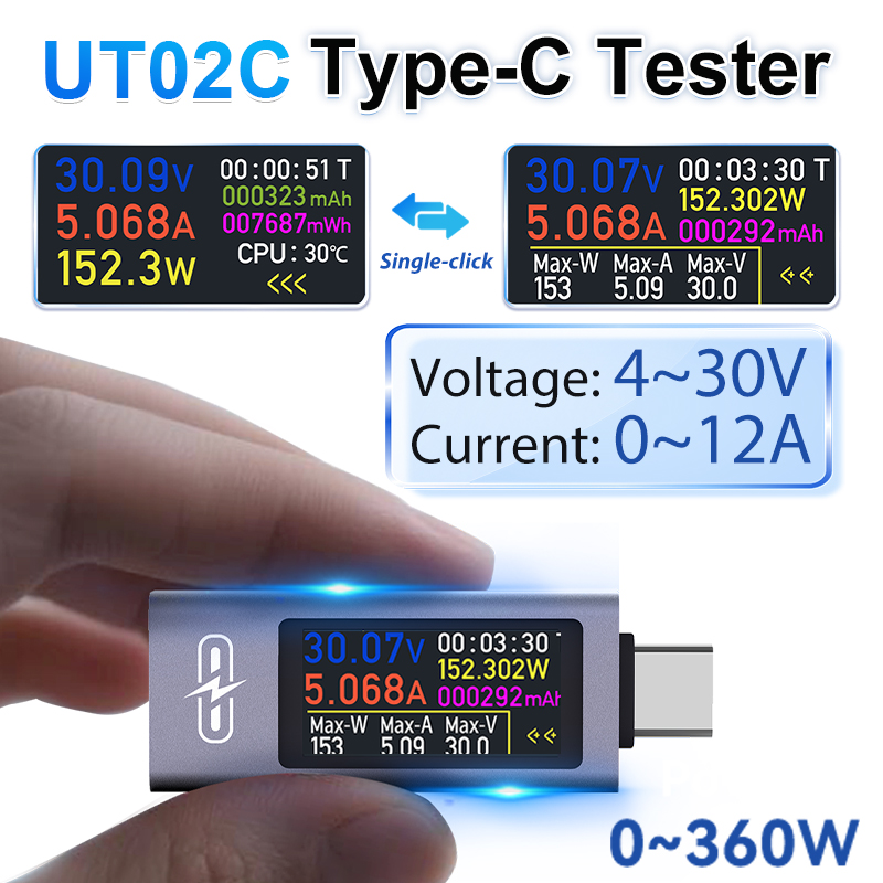 Logic Analyzer Usb - Tester USB UT02C con Schermo a